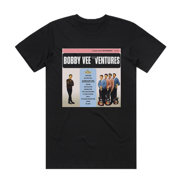 Bobby Vee Bobby Vee Meets The Ventures Album Cover T-Shirt Black