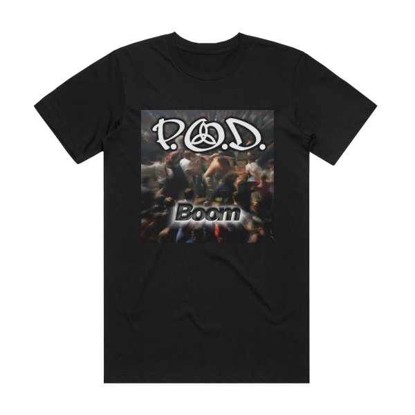 P O D Boom Album Cover T-Shirt Black