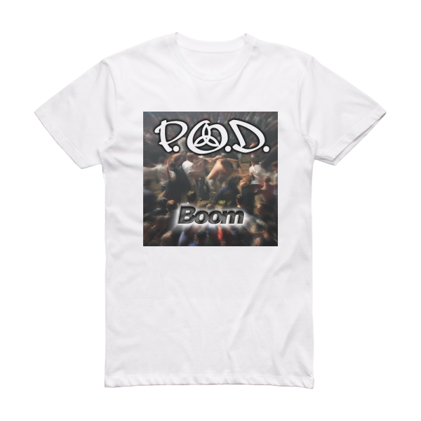 P O D Boom Album Cover T-Shirt White