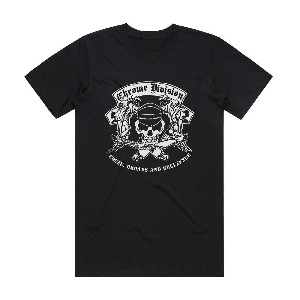 Chrome Division Booze Broads And Beelzebub Album Cover T-Shirt Black ...