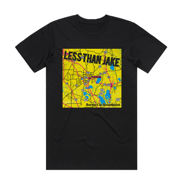 Less Than Jake Borders Boundaries Album Cover T-Shirt Black