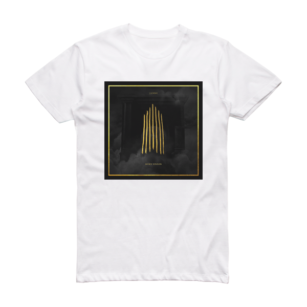 J Cole Born Sinner Album Cover T-Shirt White