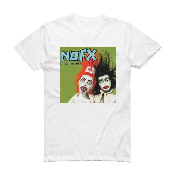 NOFX Bottles To The Ground Album Cover T-Shirt White