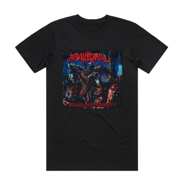 Brain Drill Boundless Obscenity Album Cover T-Shirt Black