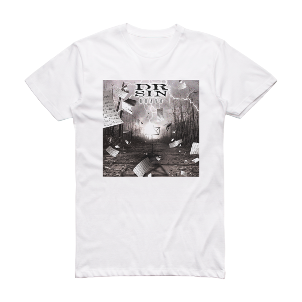 Dr Sin Bravo Album Cover T-Shirt White