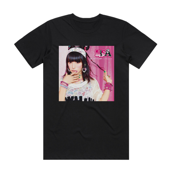 LiSA Bright Flight Lmiranic Album Cover T-Shirt Black