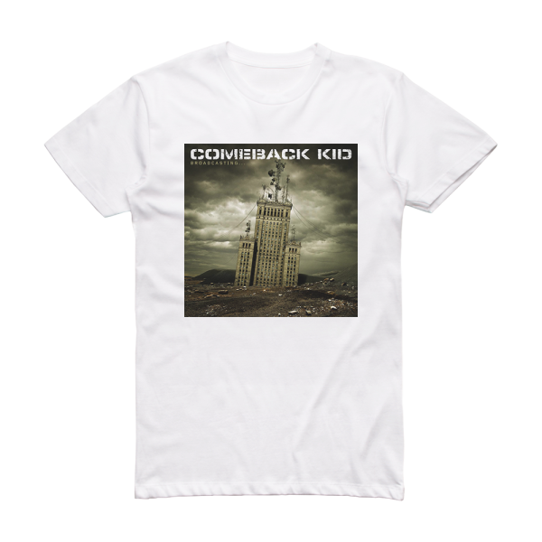 Comeback Kid Broadcasting Album Cover T-Shirt White