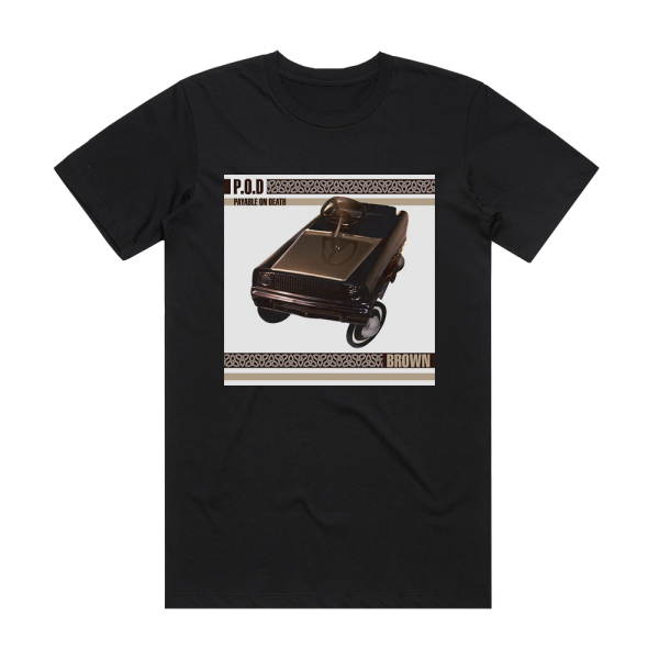 P O D Brown 2 Album Cover T-Shirt Black