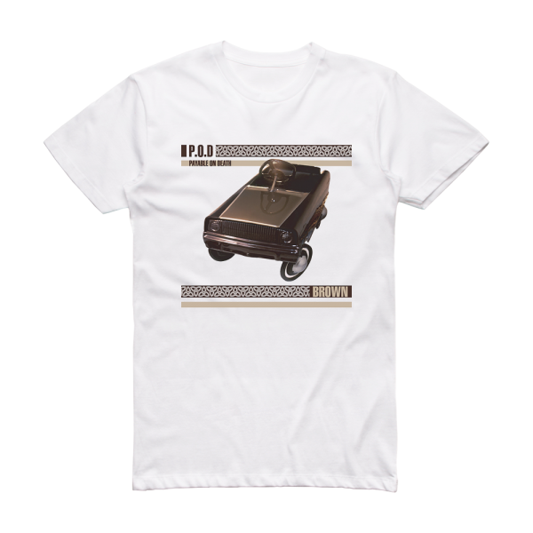 P O D Brown 2 Album Cover T-Shirt White