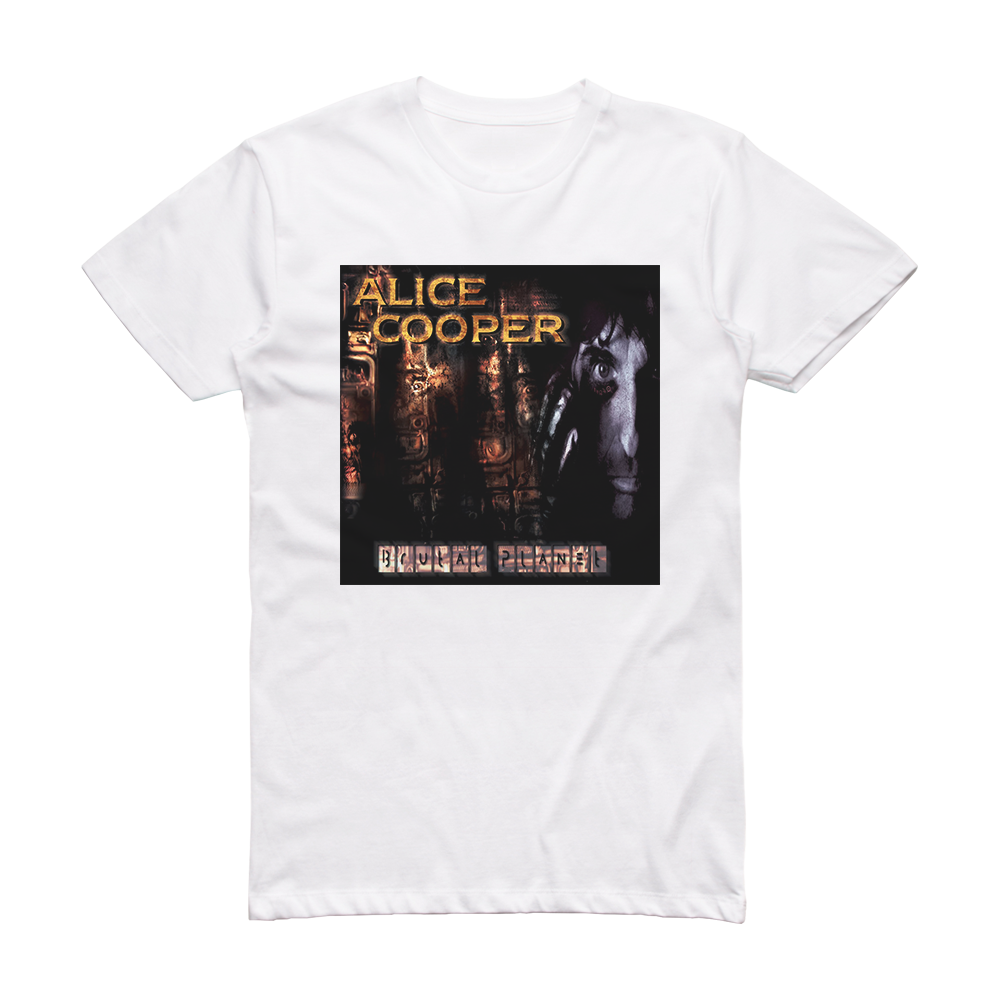 Alice Cooper Brutal Planet Album Cover T-Shirt White – ALBUM COVER T-SHIRTS