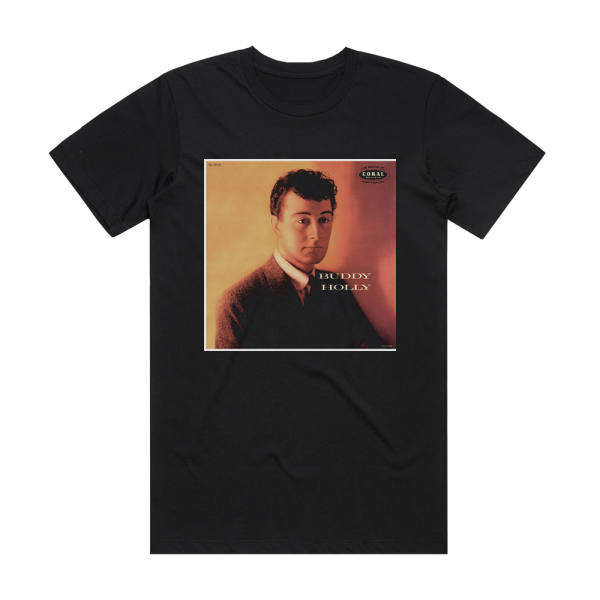 Buddy Holly Buddy Holly 3 Album Cover T-Shirt Black