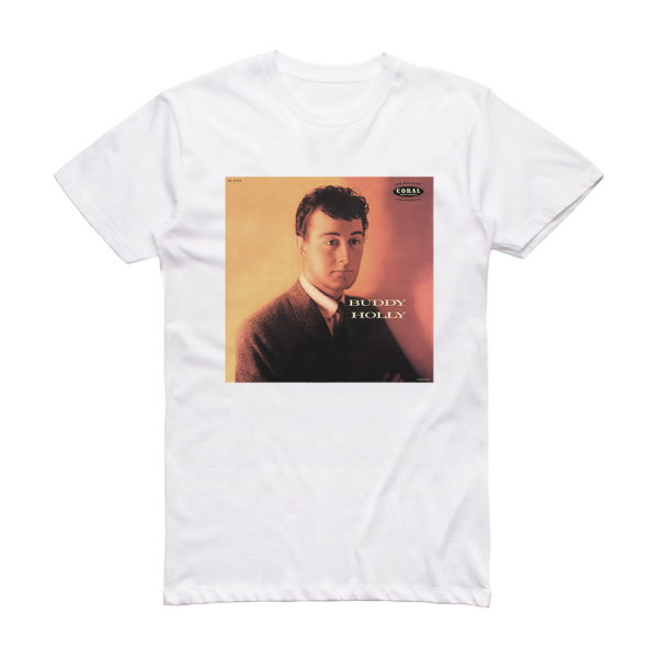 Buddy Holly Buddy Holly 3 Album Cover T-Shirt White