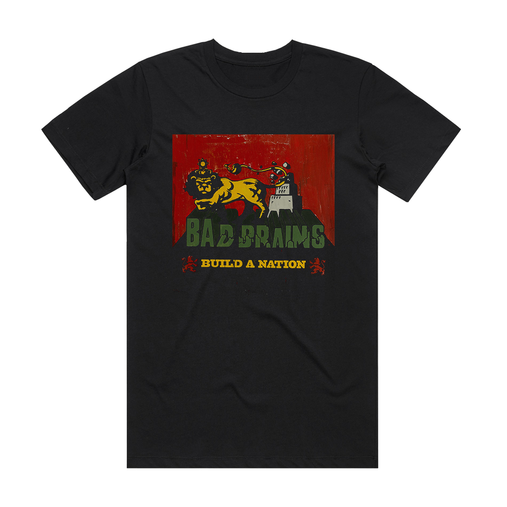 Bad Brains Build A Nation Album Cover T-Shirt Black – ALBUM COVER