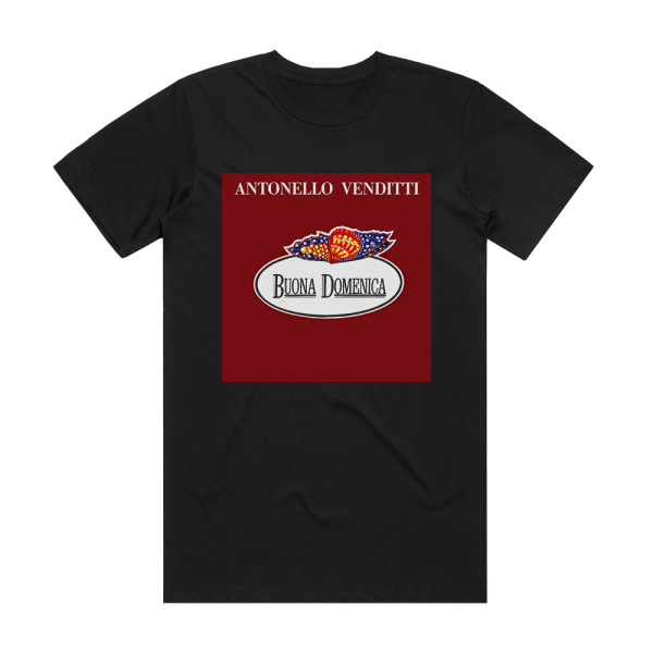 Antonello Venditti Buona Domenica Album Cover T-Shirt Black