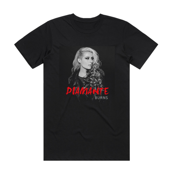 Diamante Burn Album Cover T-Shirt Black