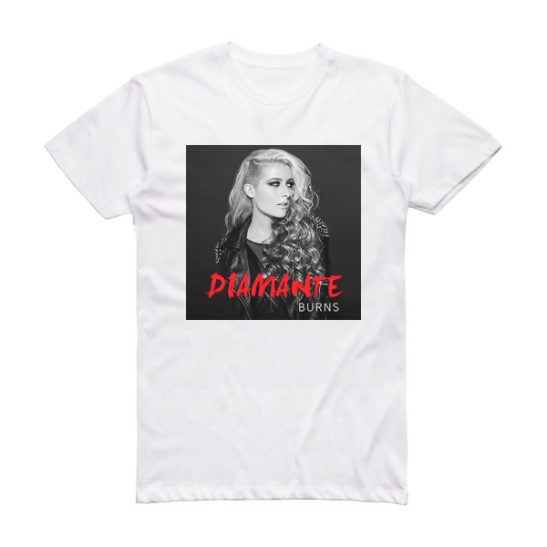 Diamante Burn Album Cover T-Shirt White