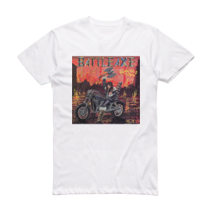 Battleaxe Burn This Town 1 Album Cover T-Shirt White