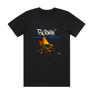 John Lee Hooker Burnin Album Cover T-Shirt Black