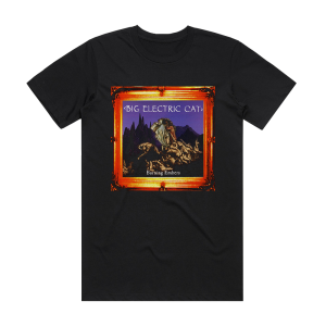 Big Electric Cat Burning Embers Album Cover T-Shirt Black