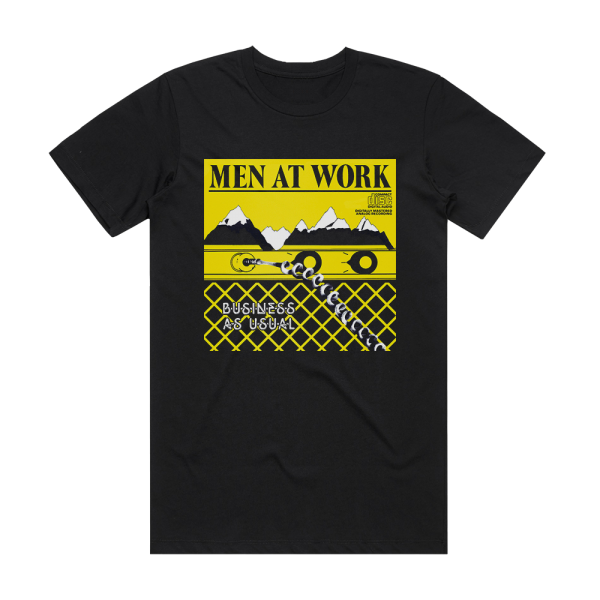 Men at Work Business As Usual Album Cover T-Shirt Black