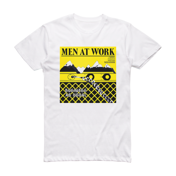 Men at Work Business As Usual Album Cover T-Shirt White