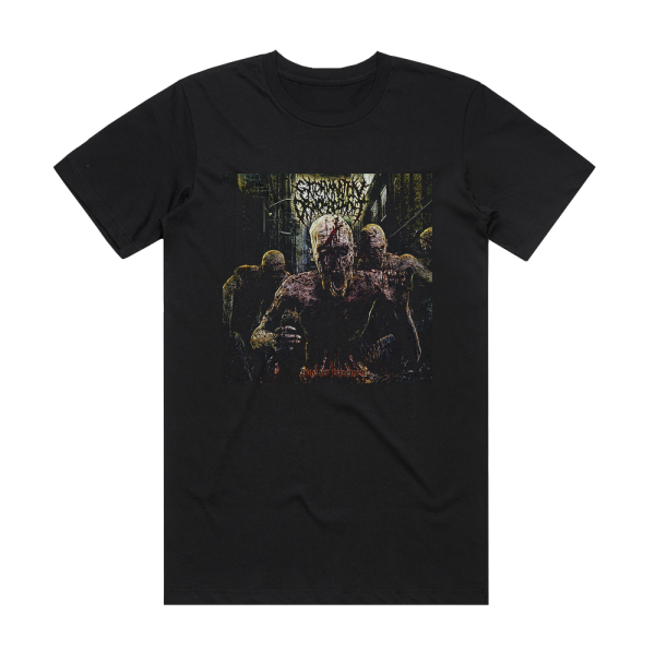 Extermination Dismemberment Butcher Basement Album Cover T-Shirt Black