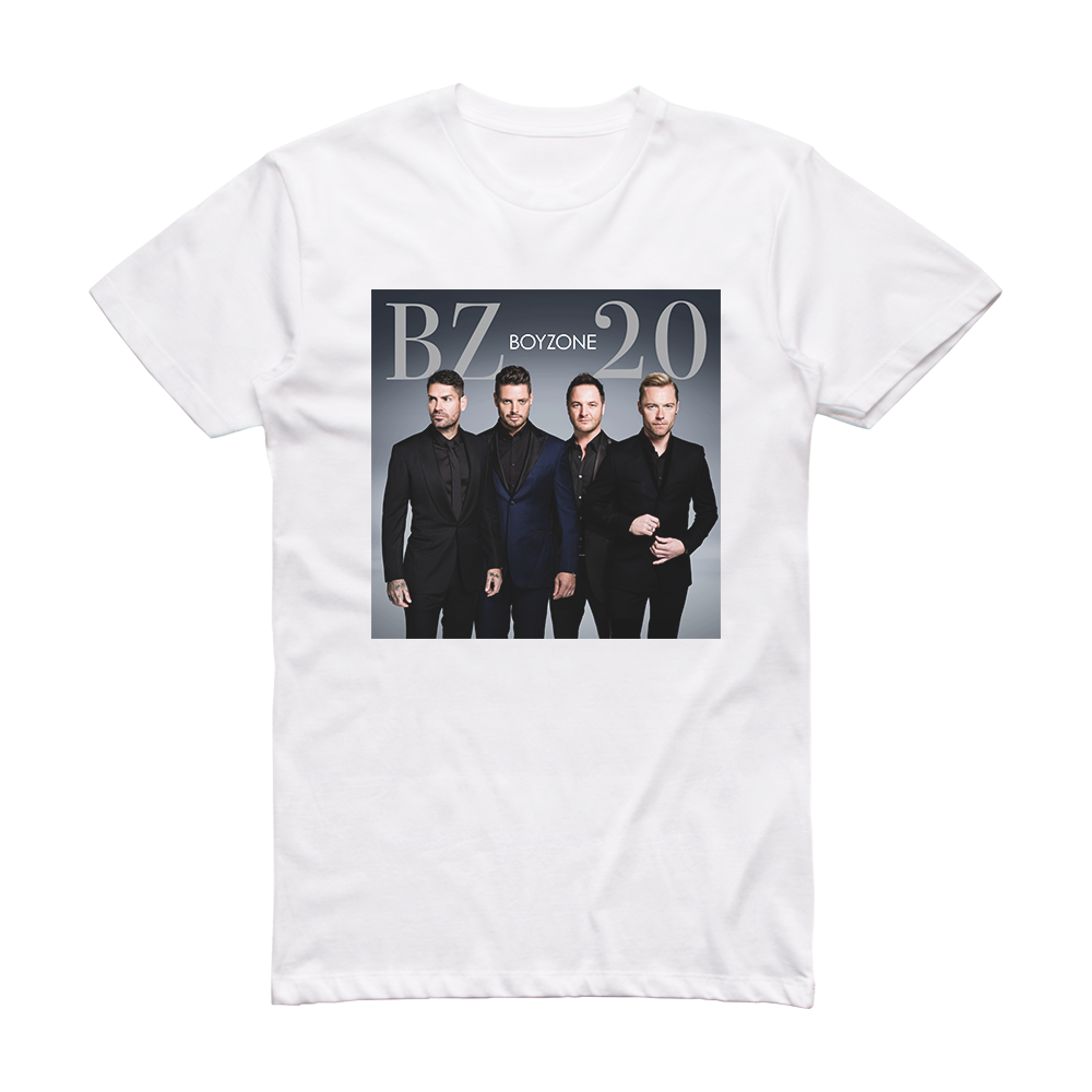 Boyzone Bz20 Album Cover TShirt White ALBUM COVER TSHIRTS