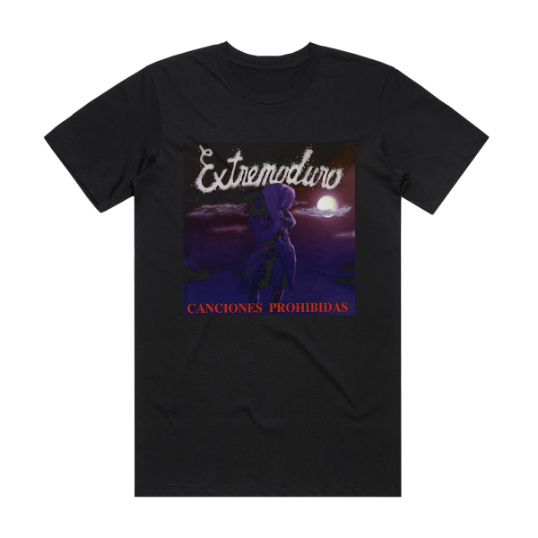 Extremoduro Canciones Prohibidas Album Cover T-Shirt Black