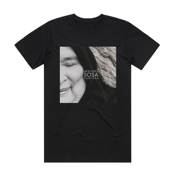 Mercedes Sosa Cantora 1 Album Cover T-Shirt Black