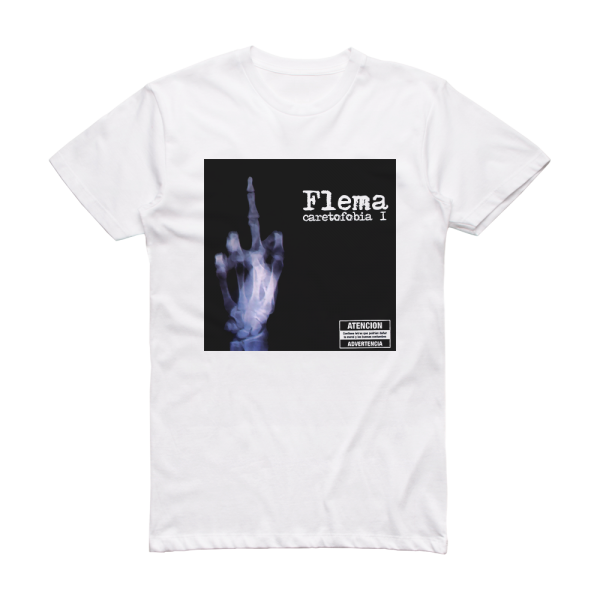 Flema Caretofobia 1 Album Cover T-Shirt White