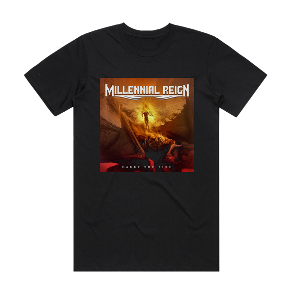 Millennial Reign Carry The Fire Album Cover T-Shirt Black