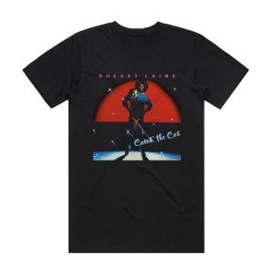 Cherry Laine Catch The Cat Album Cover T-Shirt Black