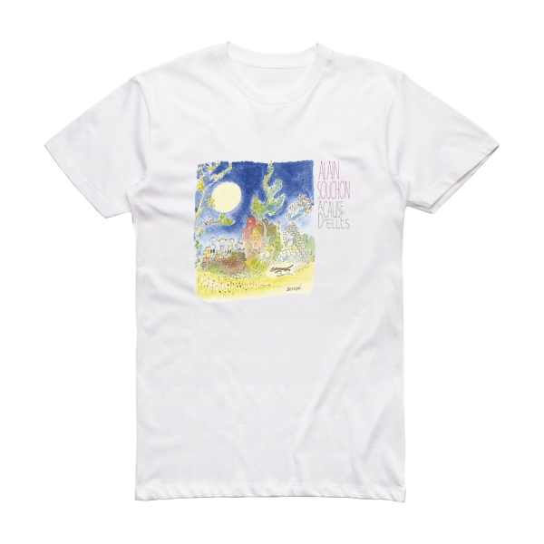 Alain Souchon Cause Delles Album Cover T-Shirt White