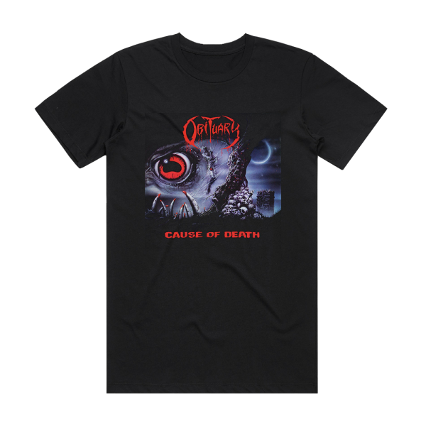 Obituary Cause Of Death Album Cover T-Shirt Black