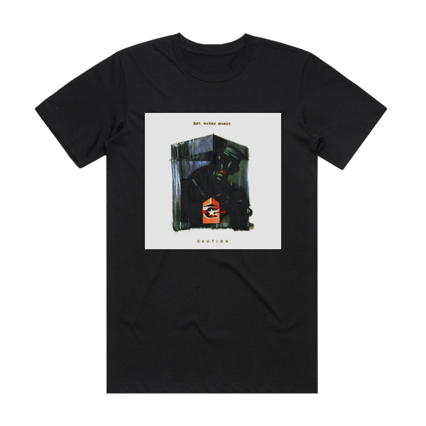 Hot Water Music Caution Album Cover T-Shirt Black