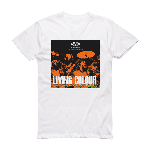 Living Colour Cbgb Omfug Masters August 19 2005 The Bowery Collection 1 Album Cover T-Shirt White