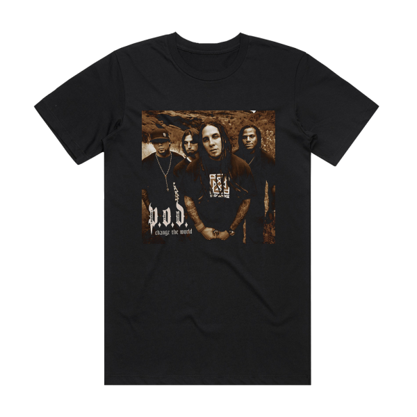 P O D Change The World Album Cover T-Shirt Black