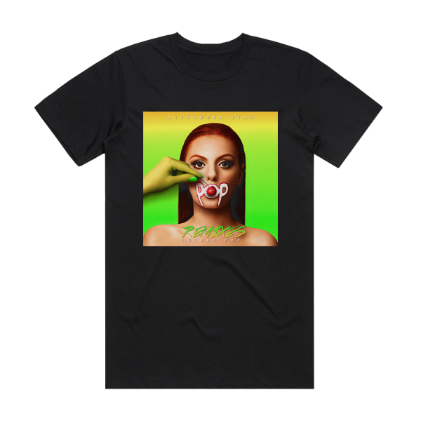 Alexandra Stan Cherry Pop Remixes Album Cover T-Shirt Black