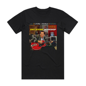 Chet Atkins Chet Atkins Workshop Album Cover T-Shirt Black