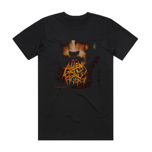 Aliens Eat My Girlfriend Christianize Album Cover T-Shirt Black