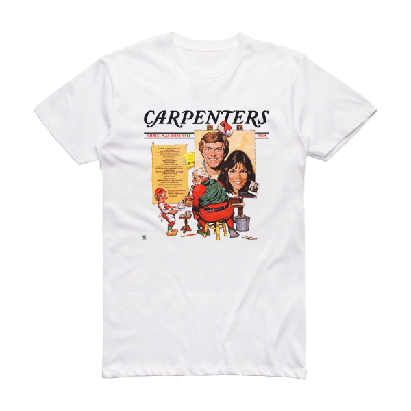 Carpenters Christmas Portrait Album Cover T-Shirt White