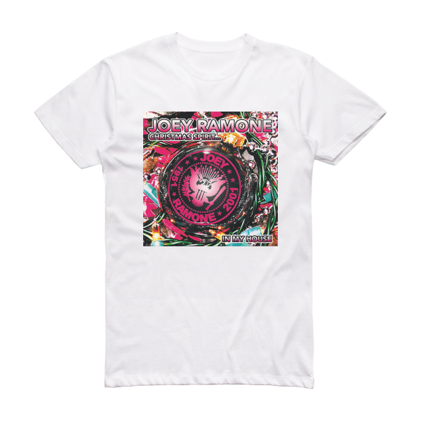 Joey Ramone Christmas Spirit In My House Album Cover T-Shirt White