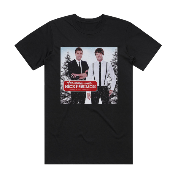 Nick and Simon Christmas With Album Cover T-Shirt Black