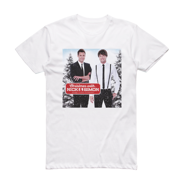 Nick and Simon Christmas With Album Cover T-Shirt White