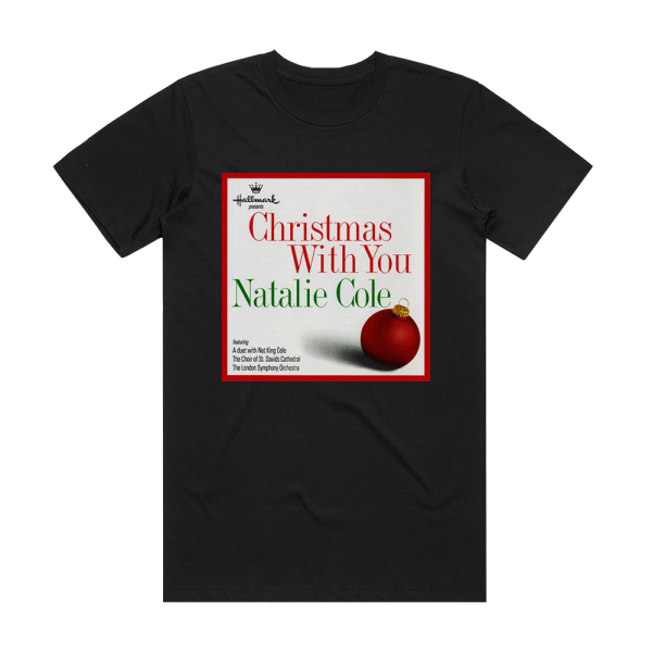 Natalie Cole Christmas With You Album Cover T-Shirt Black