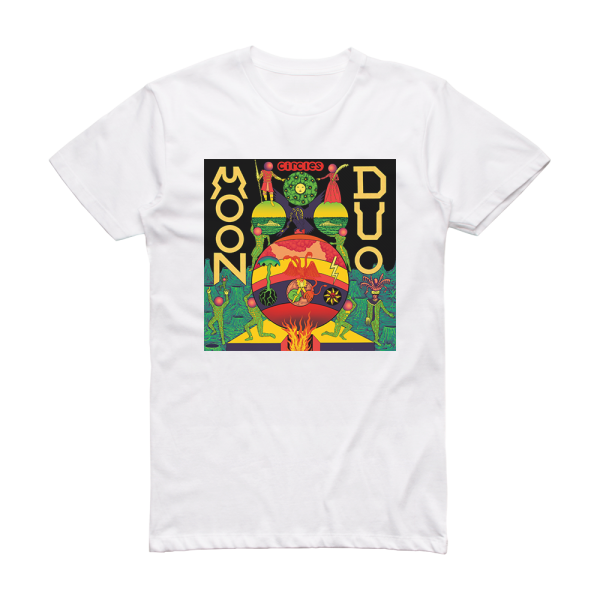 Moon Duo Circles 1 Album Cover T-Shirt White