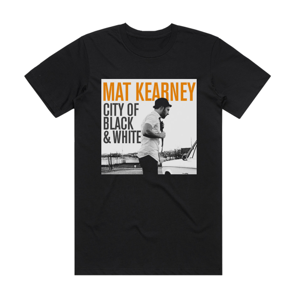 Mat Kearney City Of Black White Album Cover T-Shirt Black