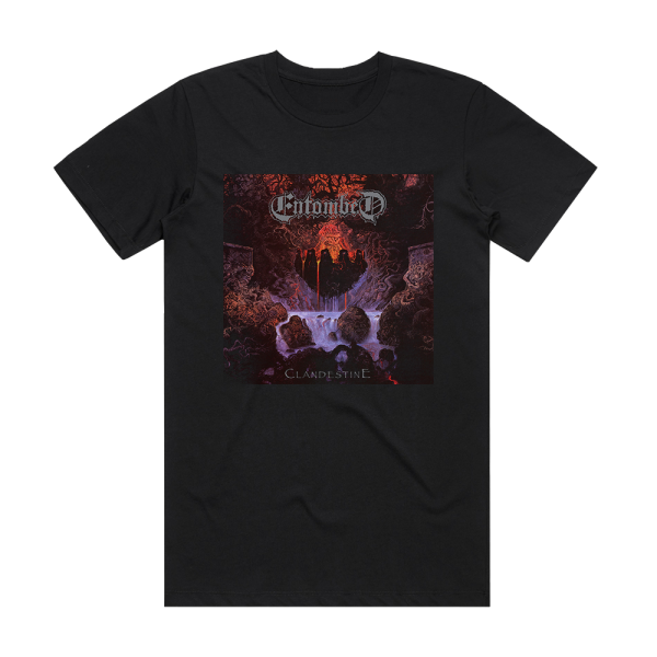 Entombed Clandestine 3 Album Cover T-Shirt Black