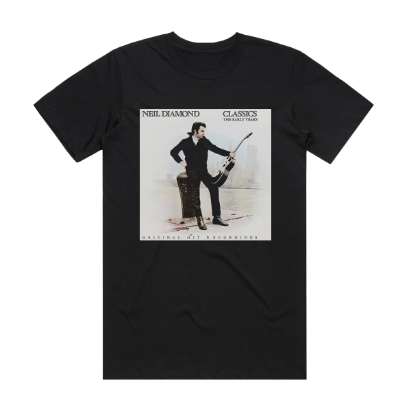 Neil Diamond Classics The Early Years Album Cover T-Shirt Black