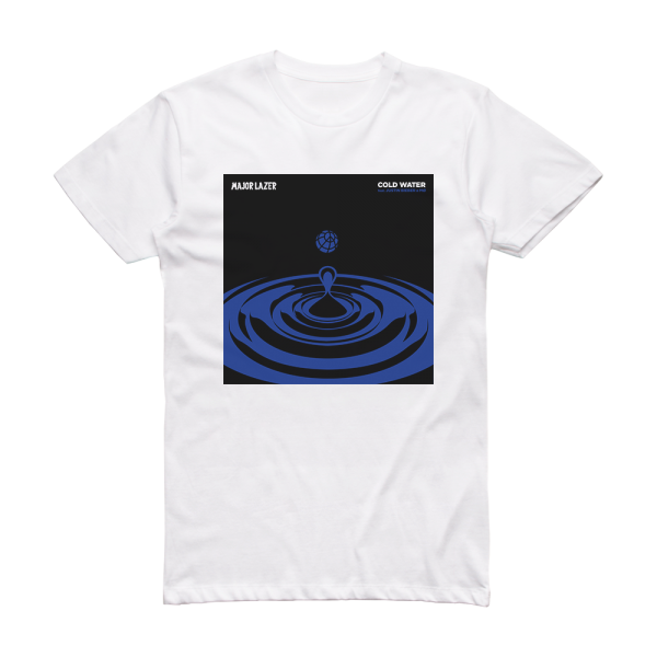 Major Lazer Cold Water Album Cover T Shirt White Album Cover T Shirts